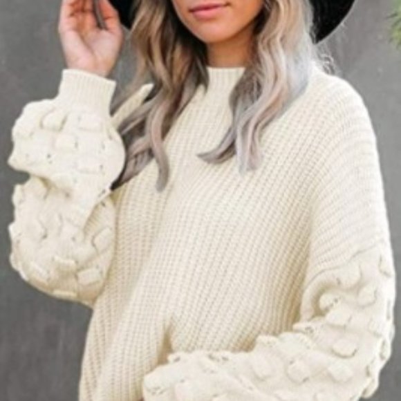 Knit Balloon Sleeve Sweater - Picture 5 of 6